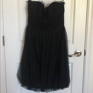 Vera Wang short black bubble hem dress